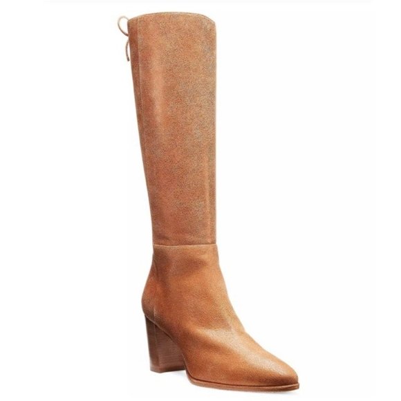 NWB Stuart Weitzman Hattie Suede Leather Heeled Knee High Boots - Picture 1 of 11